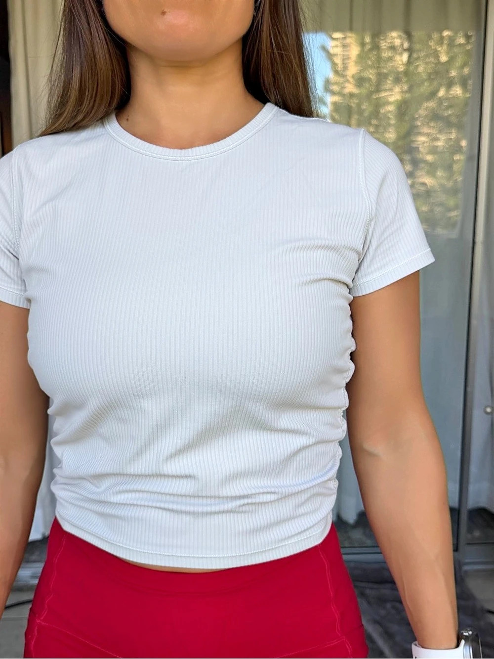 lululemon All It Takes Ribbed Nulu Short-Sleeve Shirt bone